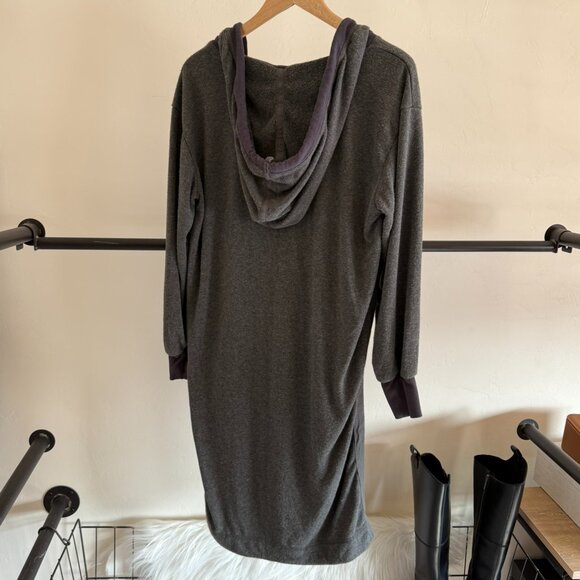 Free People Gray Hooded Long Feel Good Layer S - Picture 11 of 13